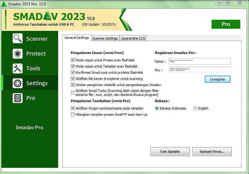 Serial Number Smadav Pro 2024 Rev 15.0 Full version Wakil Ilmu
